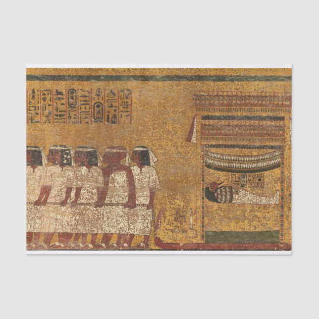 Tutankhamun Tomb, Ostmauer der ägyptischen Geschic Seidenpapier (Vorderseite)
