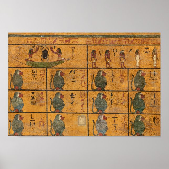 Tutankhamun Tomb, Westmauer der ägyptischen Geschi Poster (Vorne)