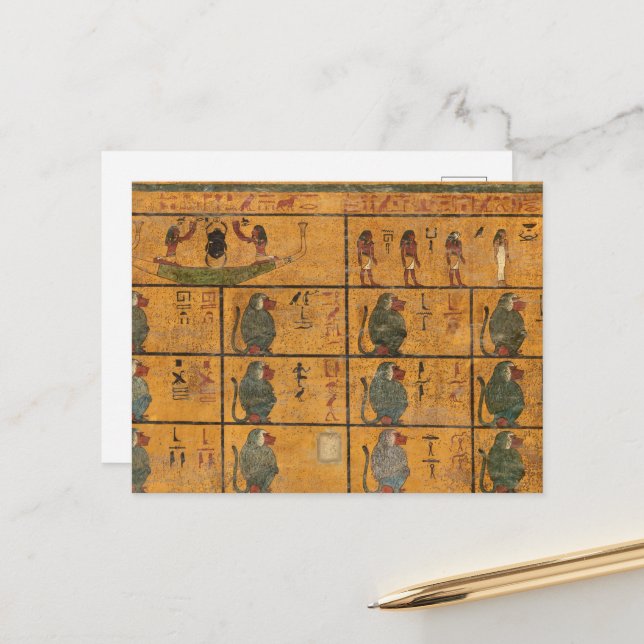 Tutankhamun Tomb, Westmauer der ägyptischen Geschi Postkarte (Vorderseite/Rückseite Beispiel)