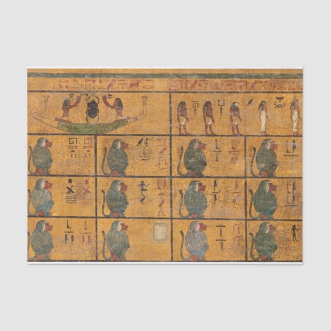 Tutankhamun Tomb, Westmauer der ägyptischen Geschi Seidenpapier (Vorderseite)