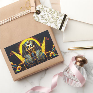 Tutankhamun und Pyramiden | Ägyptische Einzigartig Rechteckiger Aufkleber