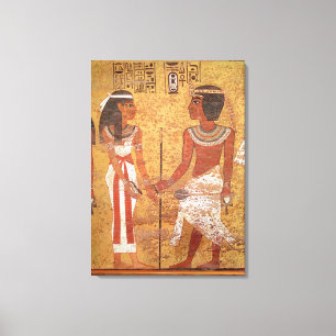 Tutankhamun und seine Ehefrau, Ankhesenamun Leinwanddruck