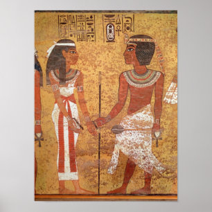 Tutankhamun und seine Ehefrau Ankhesenamun Poster