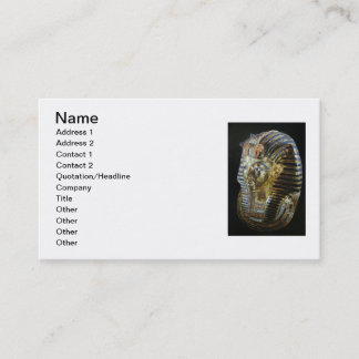 Tutankhamuns goldene Maske Visitenkarte