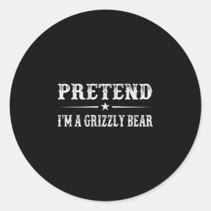 Tüte eine Halloween-Familie-Grizzlybär-Passform Runder Aufkleber