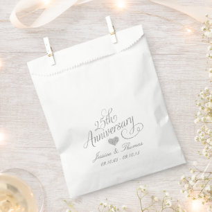 Tüte für die 25. silberne Hochzeit Geschenktütchen