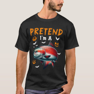 Tüte Ich Bin Ein Lachs Halloween-Kostüm Angeln Lie T-Shirt