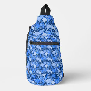 Tüte mit blauen Neuronen eines neuronalen Netzes b Crossbody Bag