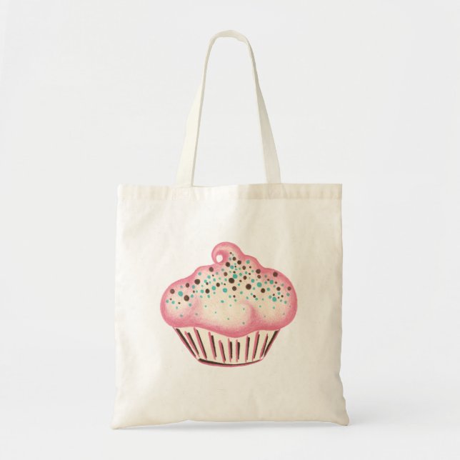 Tüte mit Cupcake-Muster Tragetasche (Vorne)