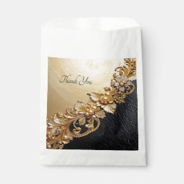 Tüte mit goldenen floralen Verzierungen als Gefall Geschenktütchen