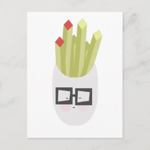 Tüte Pommes Frites Süße Cartoon     Postkarte