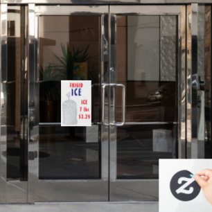 Tüten mit Eis zum Verkauf nach Gewicht Preis anpas Fensteraufkleber