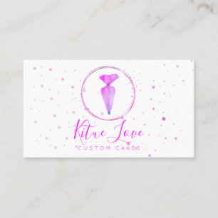 Tütenbäckerei Pink Logo Benutzerdefinierte Torten Visitenkarte