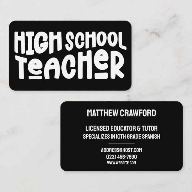 Tutor der Minimalistischen Schule Visitenkarte (Vorne/Hinten)