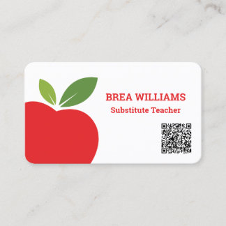 Tutor-Ersatzlehrer Benutzerdefinierter QR Code Visitenkarte