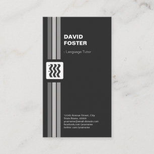 Tutor für Fremdsprachen - Premium doppelseitig Visitenkarte