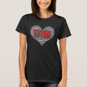 Tutor Herz Form Word Cloud T-Shirt
