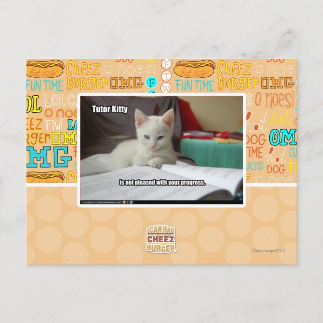 Tutor Kitty Postkarte (Vorderseite)