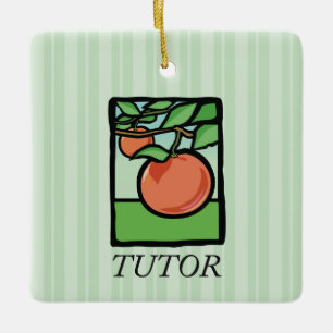 Tutor, Lehrer Danke, Apfel Keramikornament