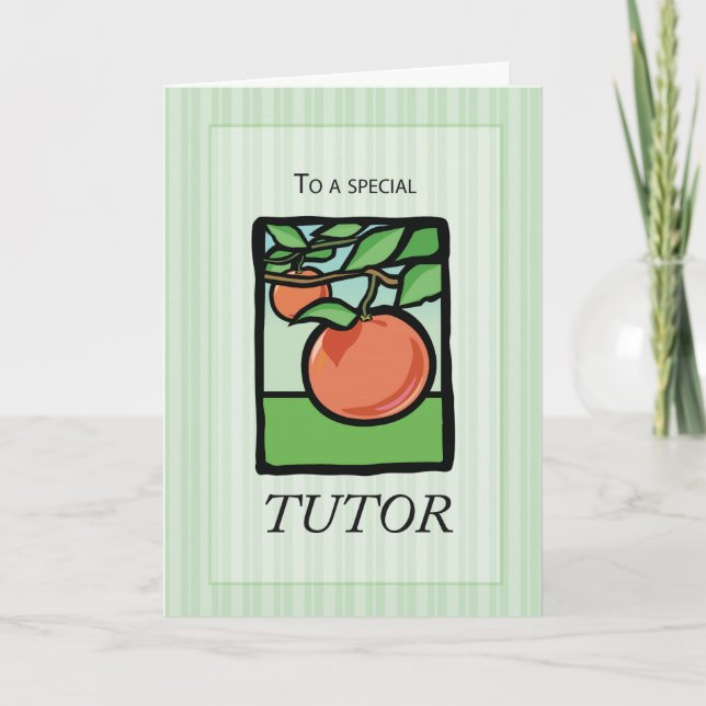 Tutor, Lehrer Danke, Apple Dankeskarte (Vorderseite)
