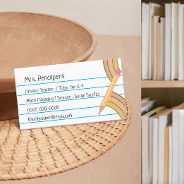 Tutor-Neutral-Boho-Rainbow-Flashcard Visitenkarte