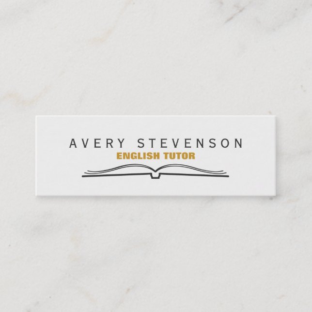 Tutor Open Book Mini Visitenkarte (Vorderseite)
