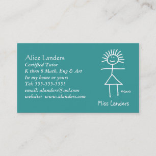 Tutor-Strichmännchen Visitenkarte