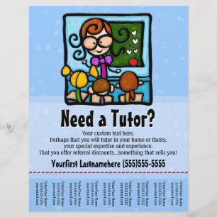 Tutor.Tutoring.Benutzerdefinierter Text/Farbe Flyer