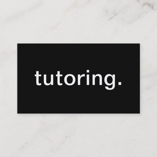 Tutoring Visitenkarte (Vorderseite)