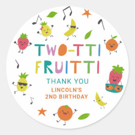 Tutti Fruitti Birthday Custom Cute Fruits Runder Aufkleber