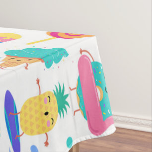 Tutti Fruitti Sommer-Frucht-Eiscreme-Leckereien-Pa Tischdecke