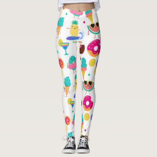 Tutti Fruitti Sommer-Fruchte-Eis-Leckereien Leggings