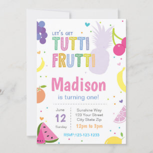 Tutti Frutii Birthday Einladung