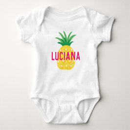Tutti Frutti Ananas Girls Personalisiert Baby Strampler