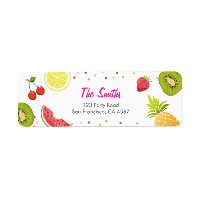 Tutti-frutti Anschrift Etikett Frucht Picnic Fruit (Vorne)