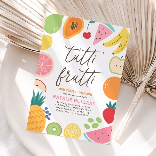 Tutti Frutti Fruit Baby Dusche Einladung (Von Creator hochgeladen)