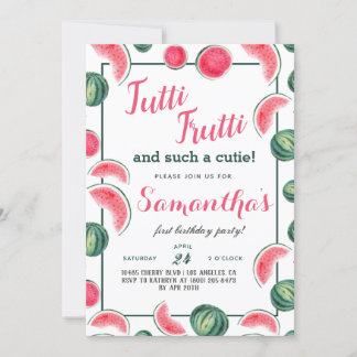 Tutti Frutti Fruit Birthday Einladung