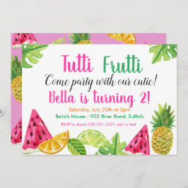 Tutti Frutti - Fruit Birthday Party Einladung