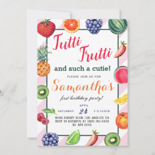 Tutti Frutti Geburtstagseinladung Einladung