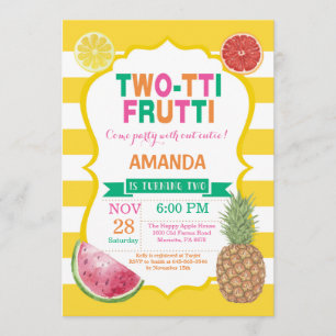 Tutti Frutti Geburtstagsparty Einladung 2. Geburts
