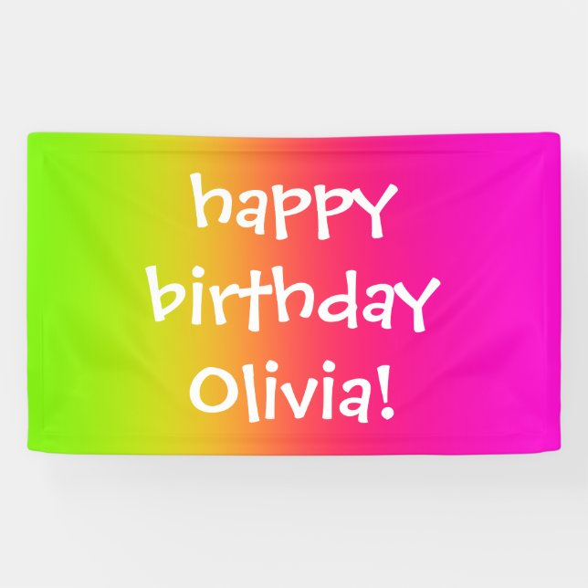 Tutti Frutti Gradient Personalisiert Banner (Horizontal)