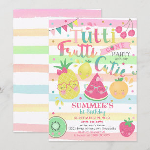Tutti Frutti Party Einladung - Einladung Obst