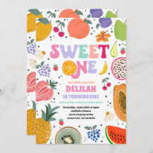 Tutti Frutti Tropical Summer Sweet One Birthday