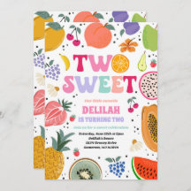 Tutti Frutti Tropical Summer Two Sweet Birthday