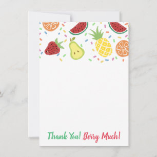Tutti Frutti zum zweiten Geburtstag oder Babydusch Dankeskarte