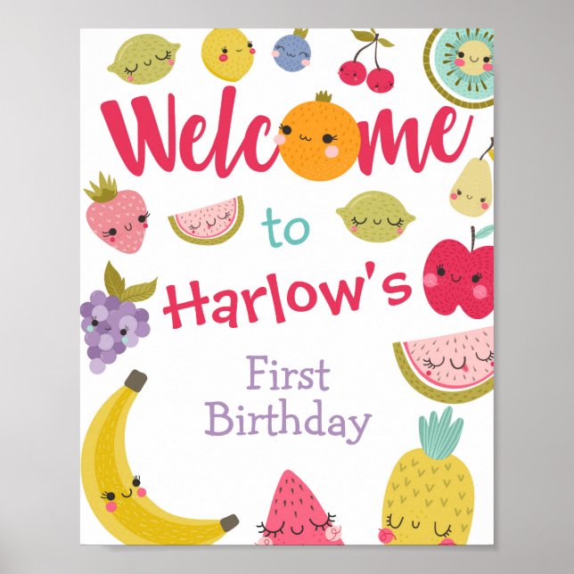 Tuttifrutti Begrüßungszeichen Poster (Vorne)