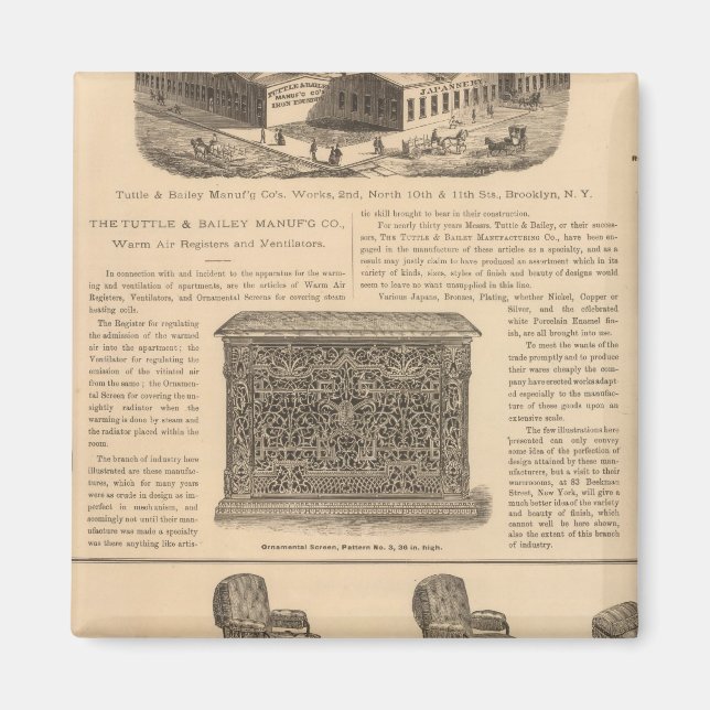 Tuttle and Bailey Manufacturing Company Magnet (Vorne)