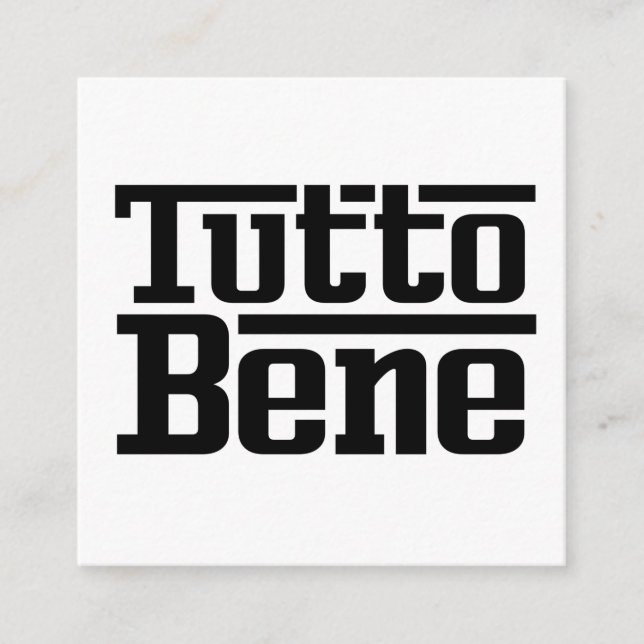 Tutto Bene Begleitkarte (Vorderseite)
