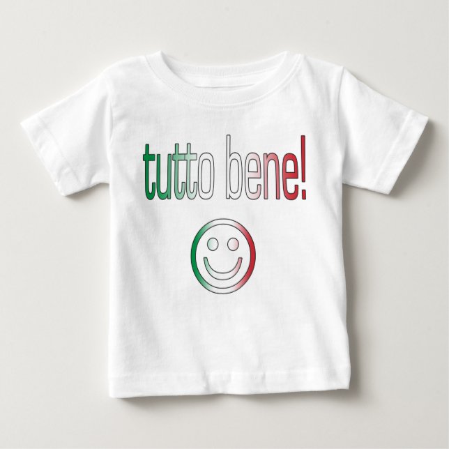 Tutto Bene! Italienische Flaggenfarben Baby T-shirt (Vorderseite)