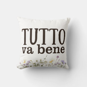 Tutto Va Bene (con fiori) Kissen